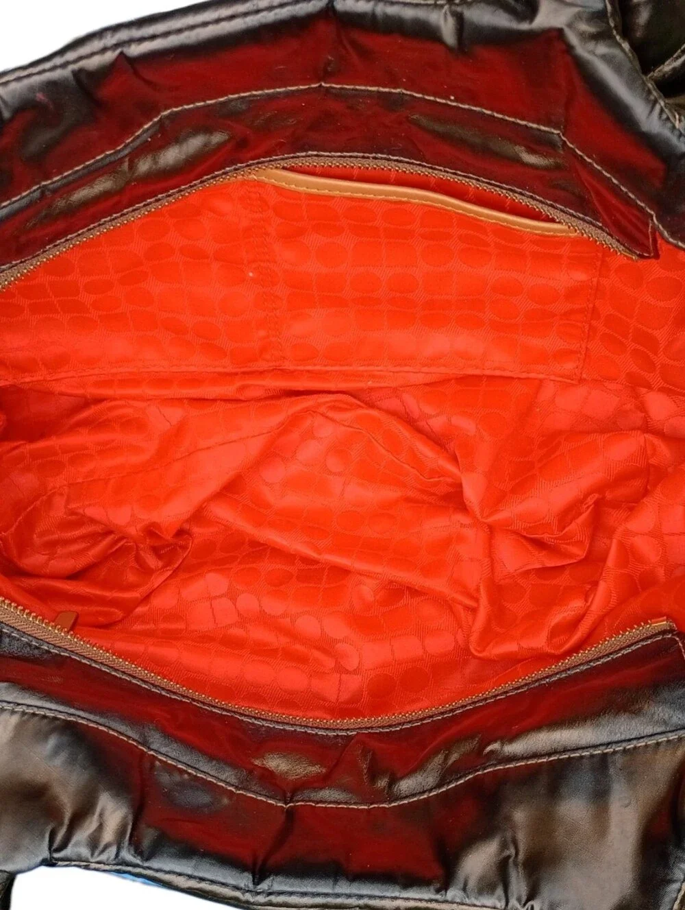 Kate Spade New York Charlie Snow Mass Quilted Puffer Shoulder Bag Bronze Leather